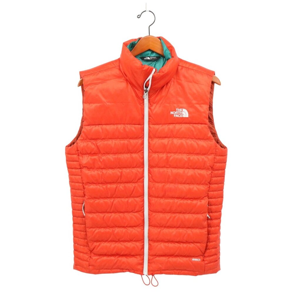 The North Face Orange Puffer Vest 550 Down Fill Small